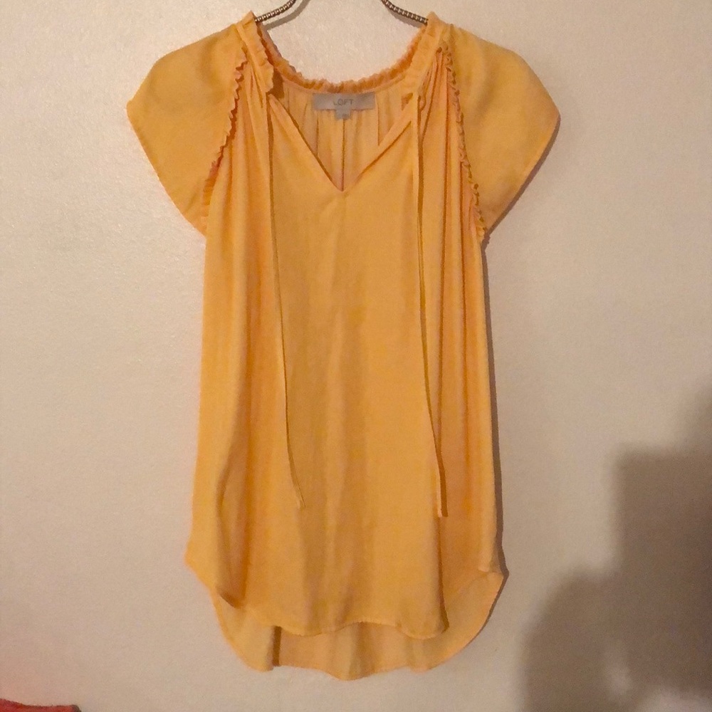 Loft Yellow high low size Small top